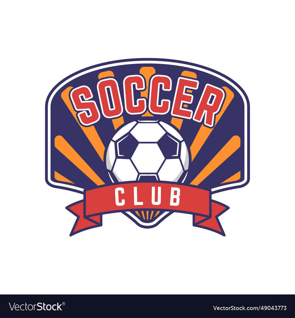 Soccer logo or football club sport sign badge Vector Image