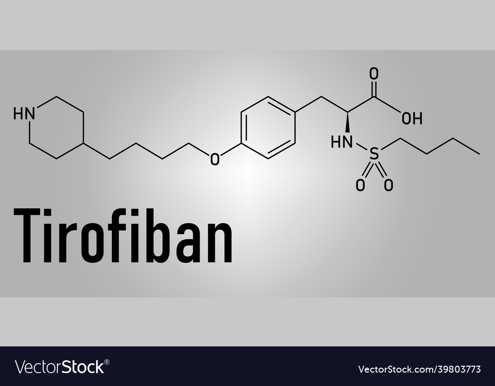 Tirofiban molecule skeletal formula