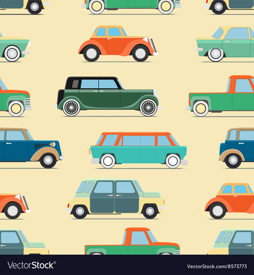 Wallpaper of set vintage cars