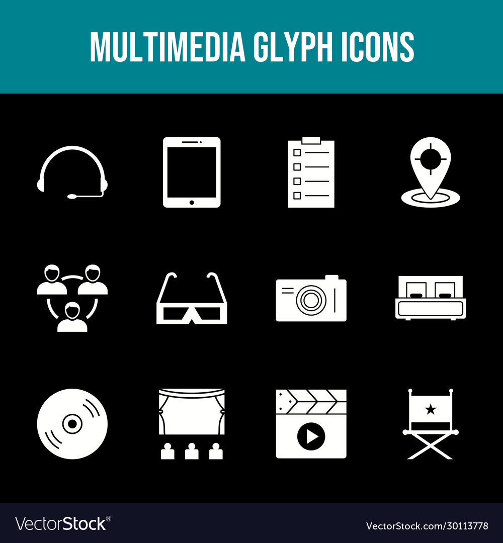 Beautiful multimedia icon set