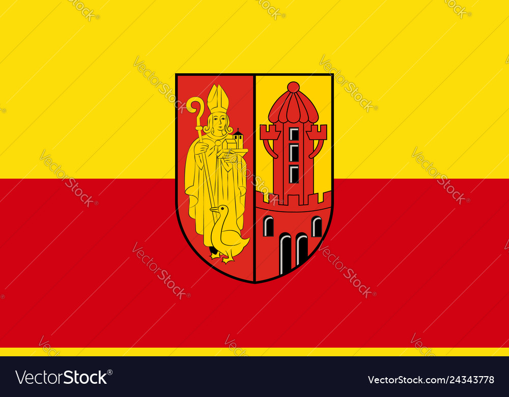 Flag of heek in north rhine-westphalia germany Vector Image