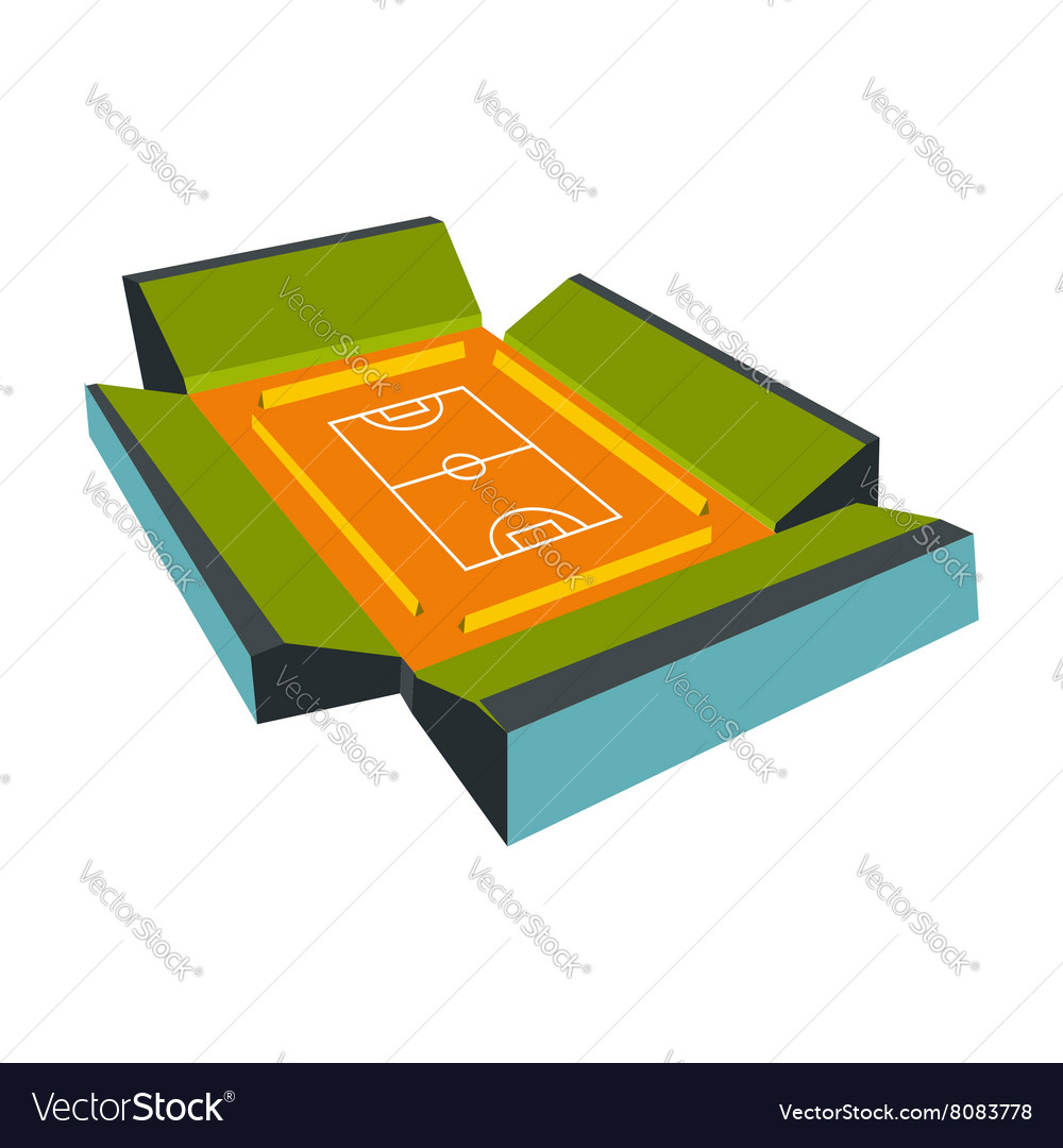 Open soccer field icon Royalty Free Vector Image