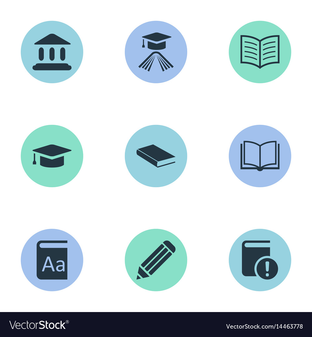 Set of simple books icons