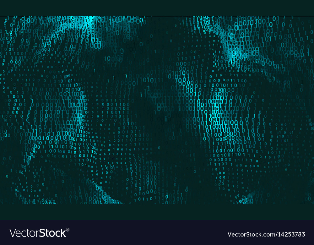 Abstract big data visualization cyan