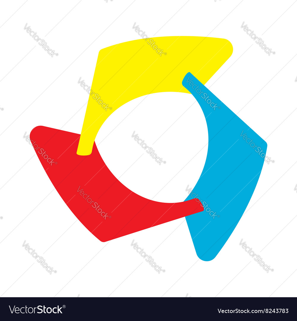 Abstract shape icon cartoon style Royalty Free Vector Image