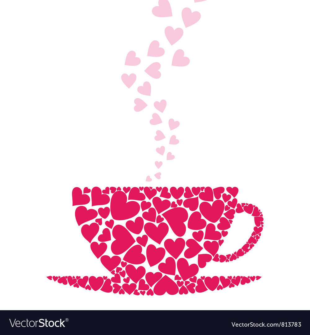 Cup love Royalty Free Vector Image - VectorStock