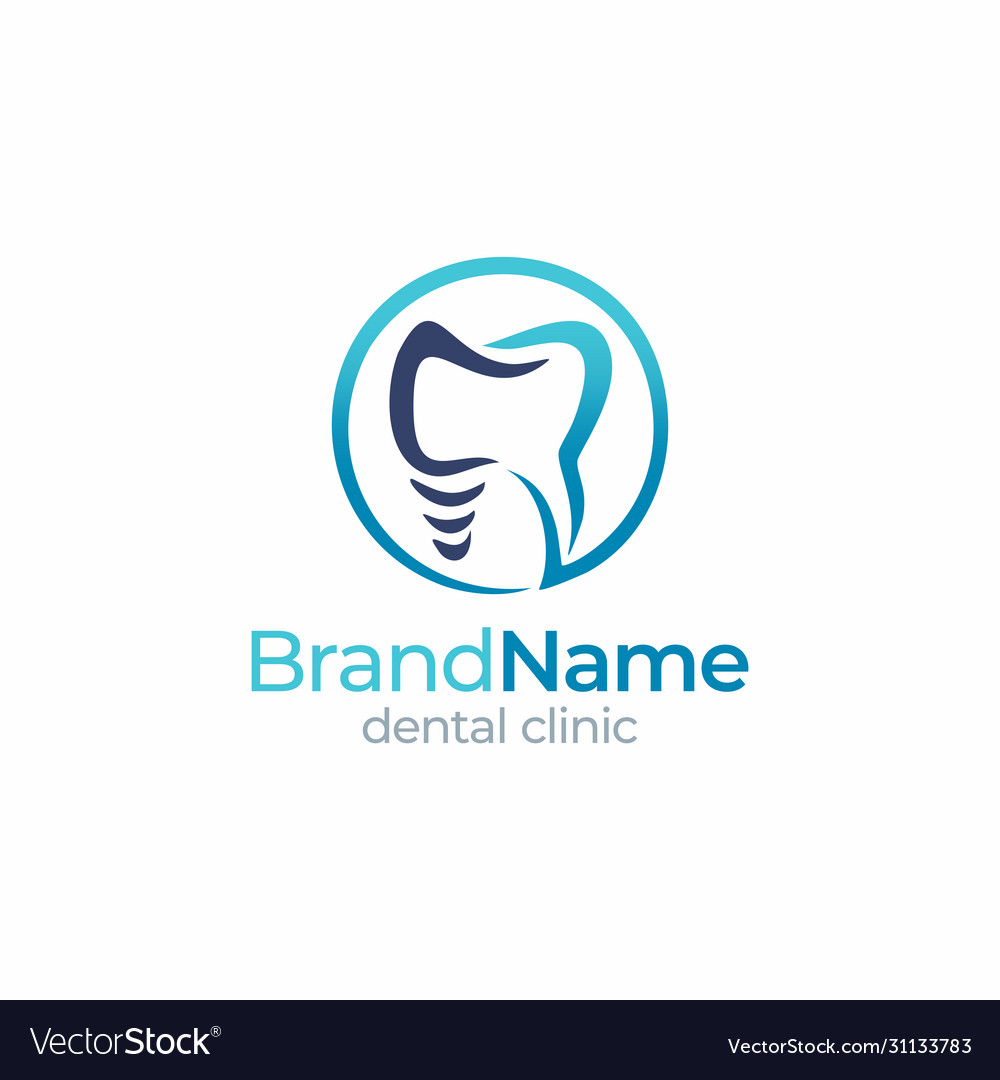 Dental tooth dentist logo graphic Royalty Free Vector Image