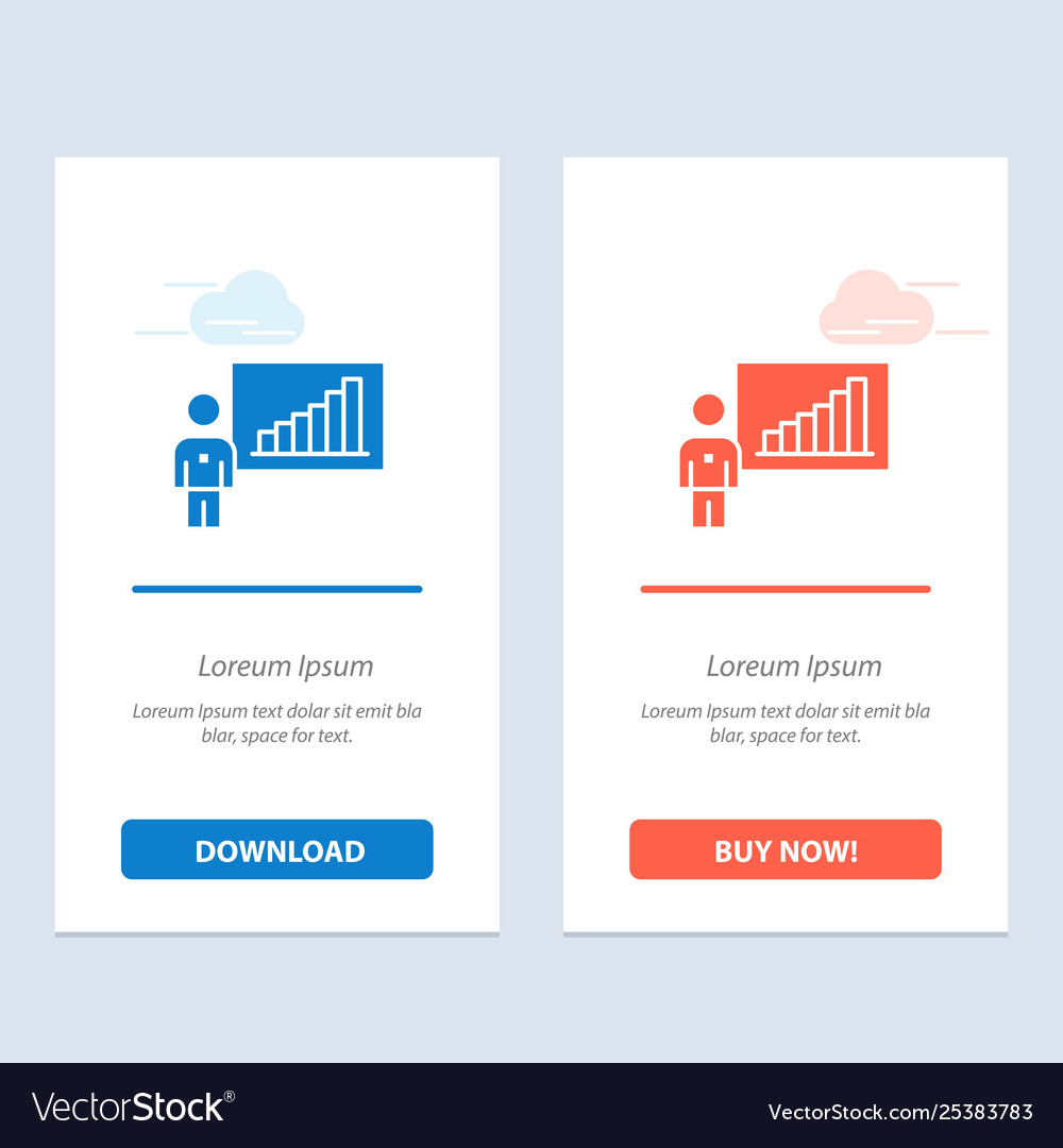 Graph business chart efforts success blue and red