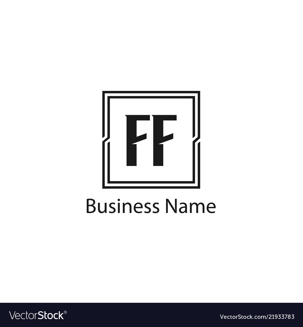 Initial letter ff logo template design