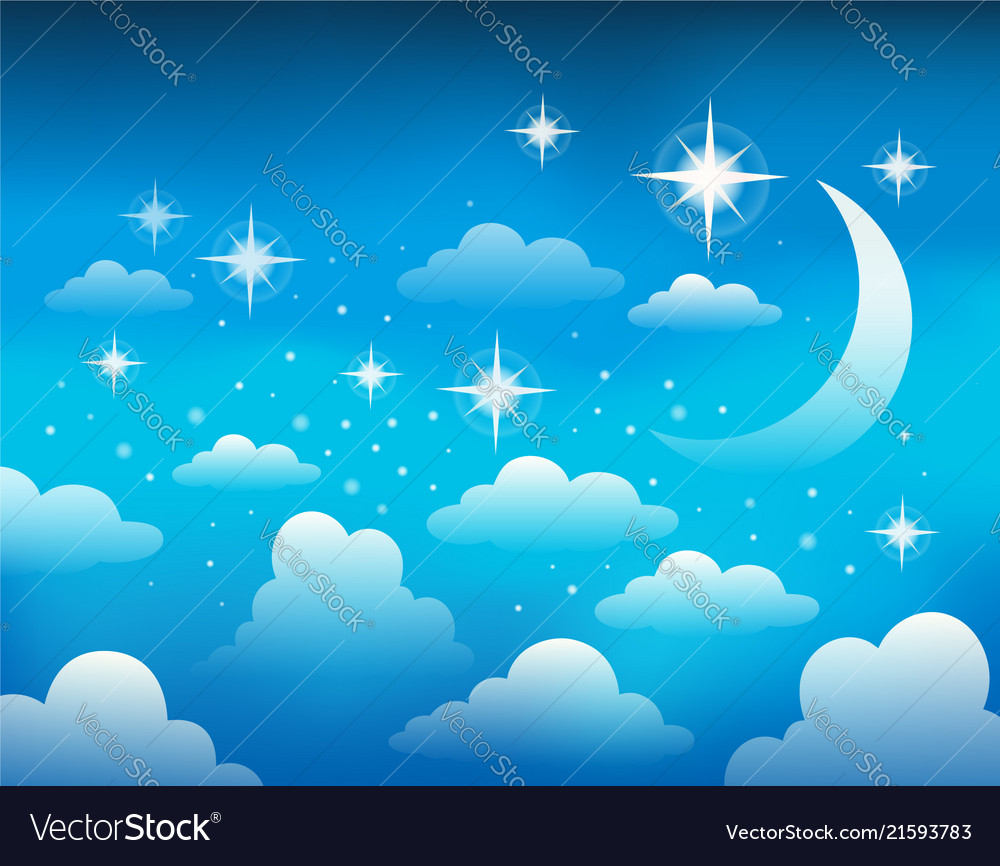 Night sky theme image 1 Royalty Free Vector Image