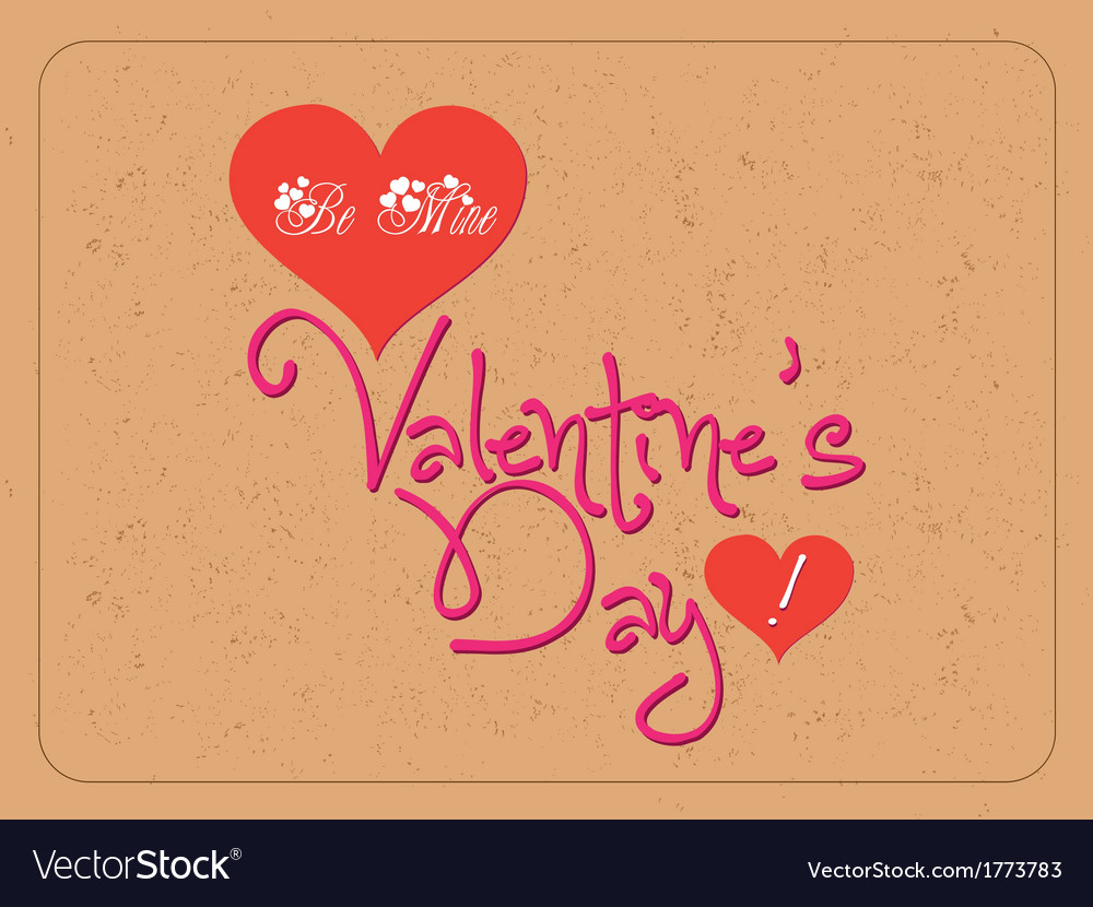 Valentine greetings with typography