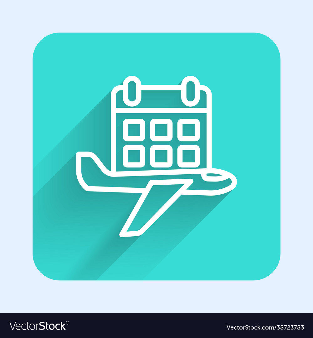 White line travel planning calendar and airplane Vector Image White line travel planning calendar and airplane Vector Image