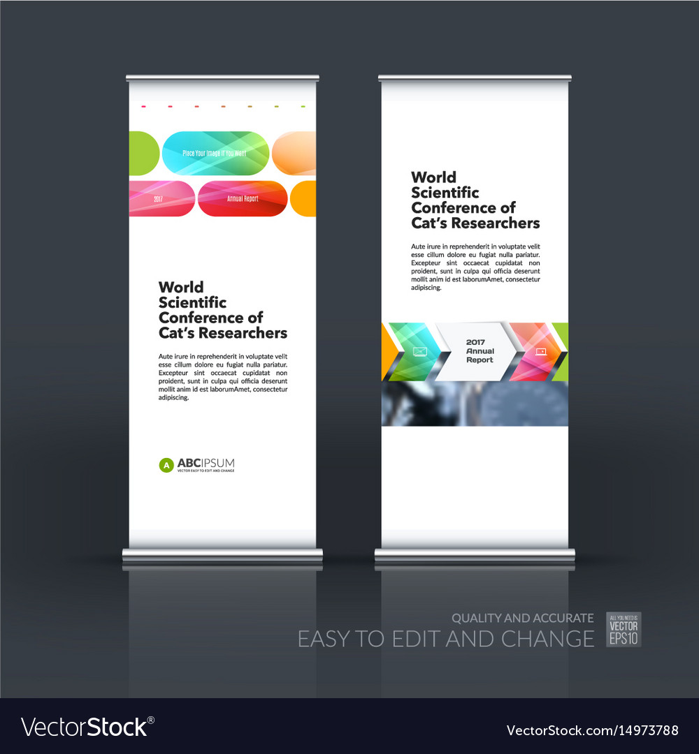 Abstract business set of modern roll up