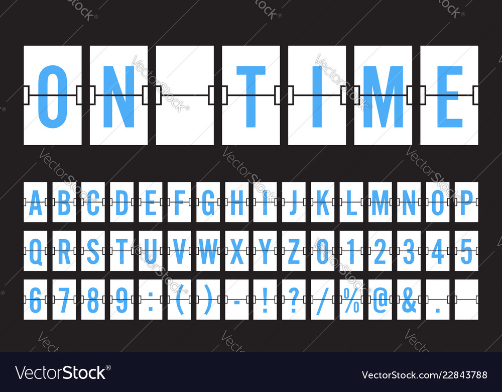 Flughafen mechanische Flip-Board-Panel Schrift