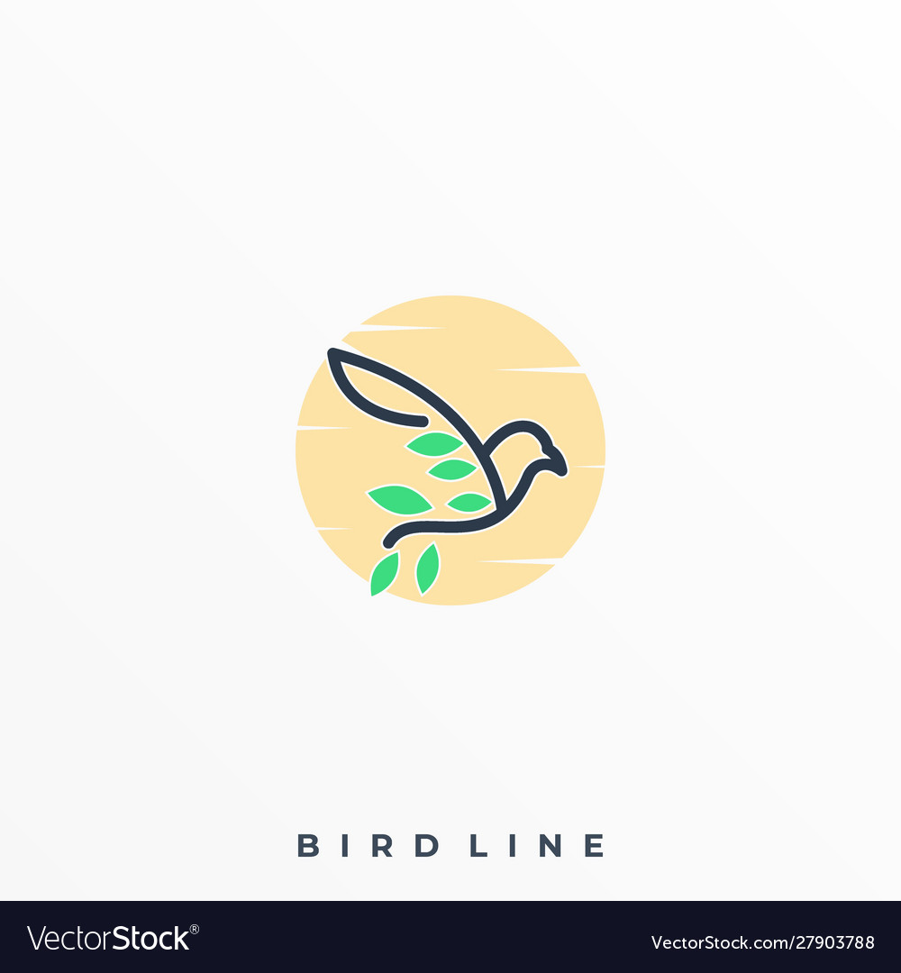 Bird line template Royalty Free Vector Image - VectorStock