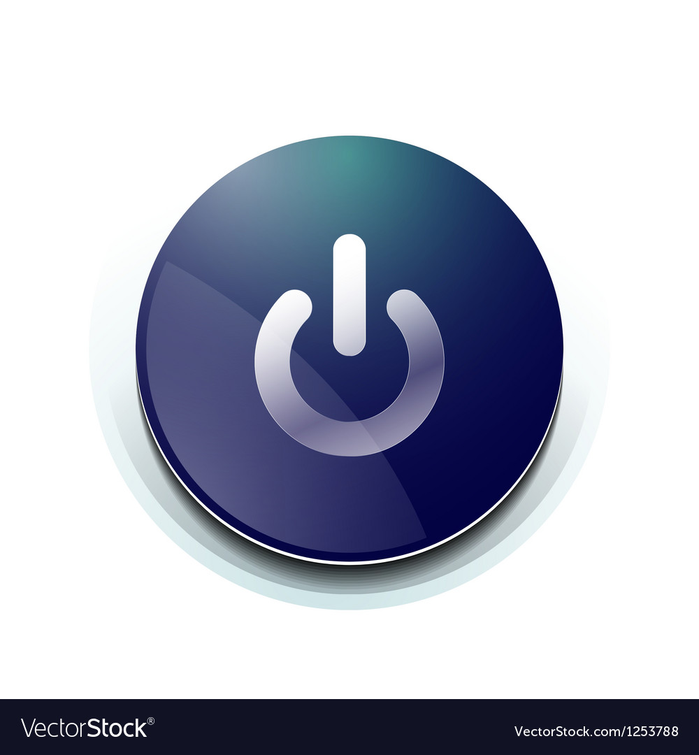 Blue power button design