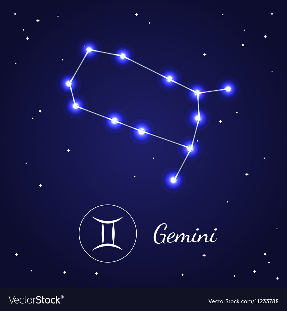 gemini-zodiac-sign-stars-on-cosmic-sky-royalty-free-vector