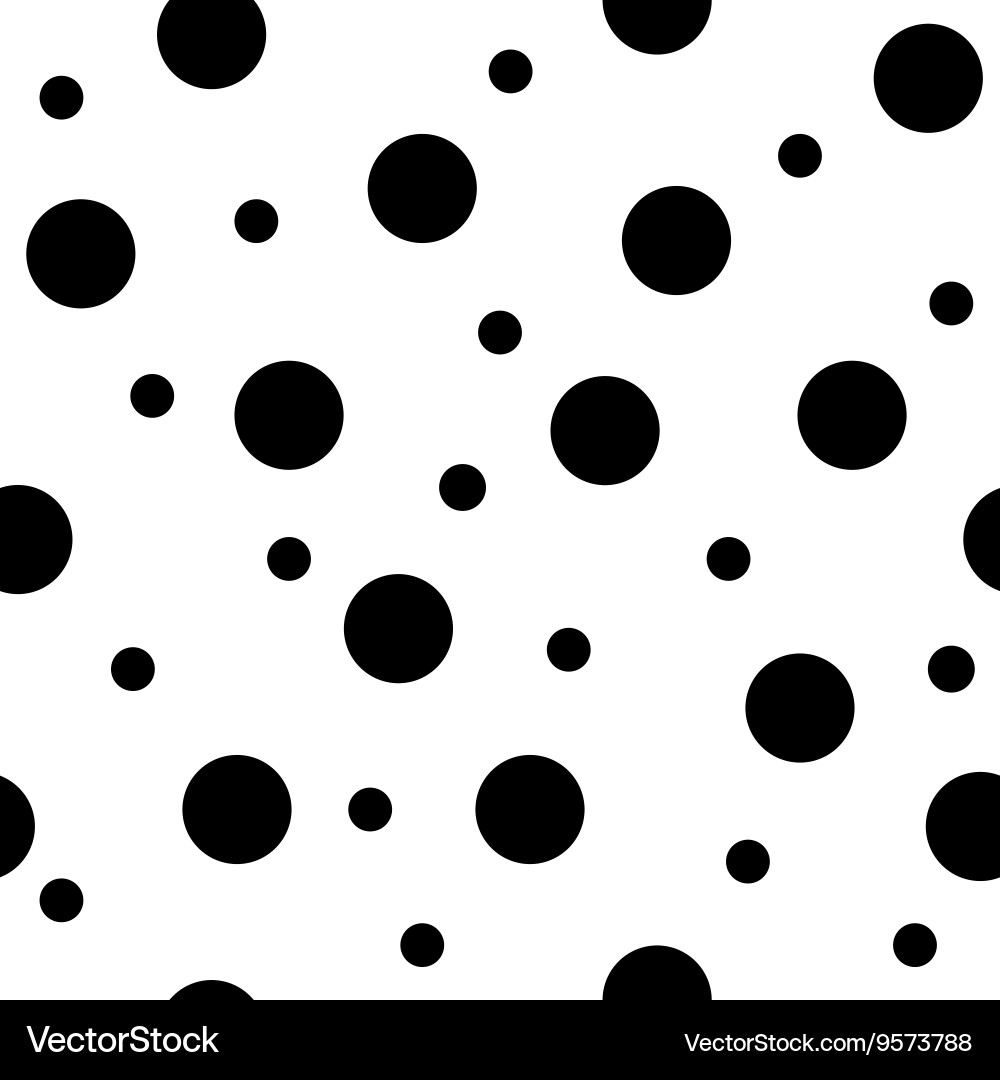 Polka dot black seamless pattern Royalty Free Vector Image