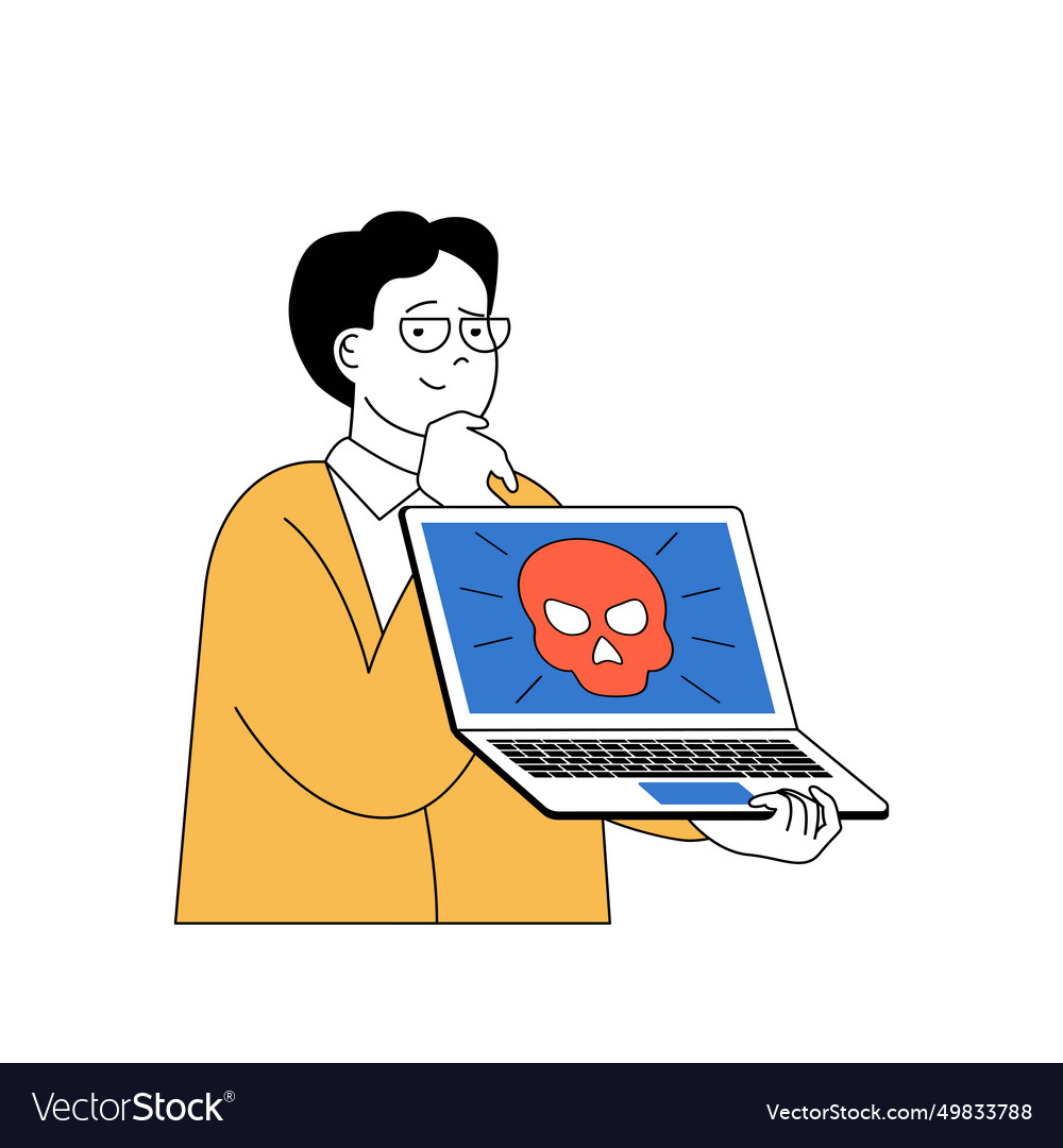 Programming concept with cartoon people in flat Vector Image