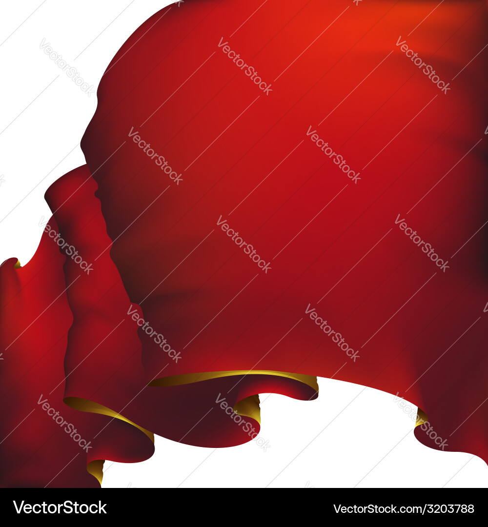 Red Waving Banner Drawing Royalty Free Vector Image