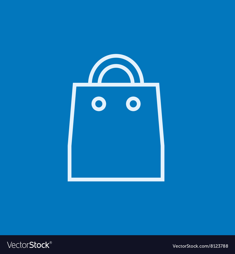 Shopping bag line icon Royalty Free Vector Image