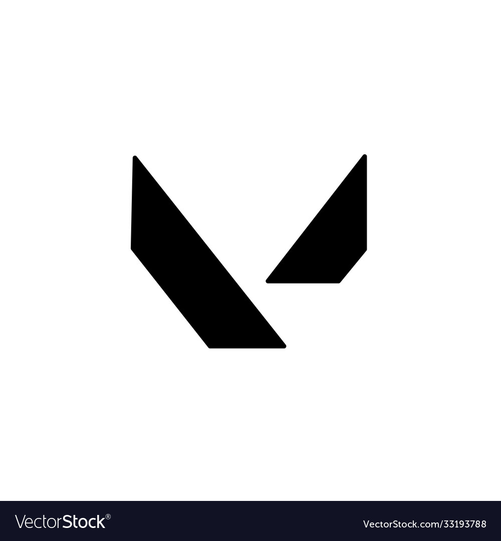 V logo valorant shooter game symbol on isolated Vector Image