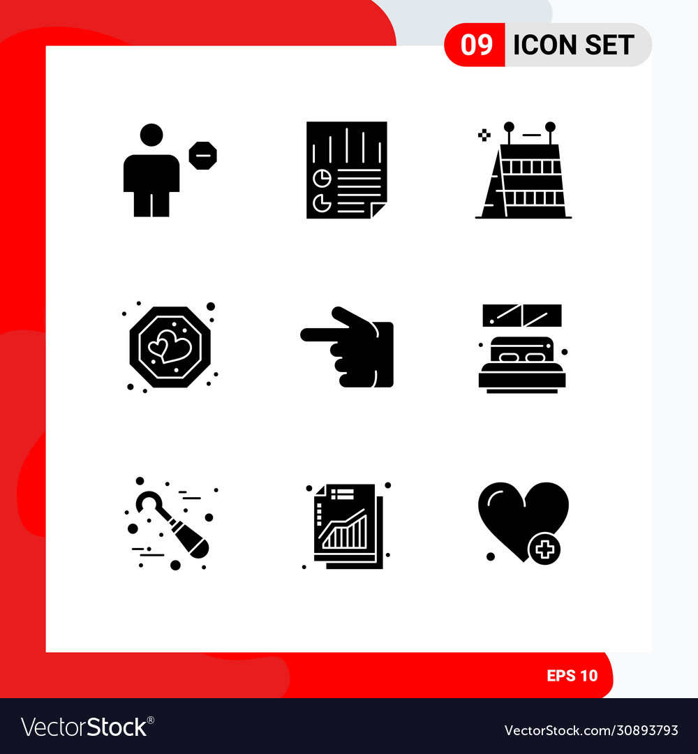 9 creative icons modern signs and symbols tag