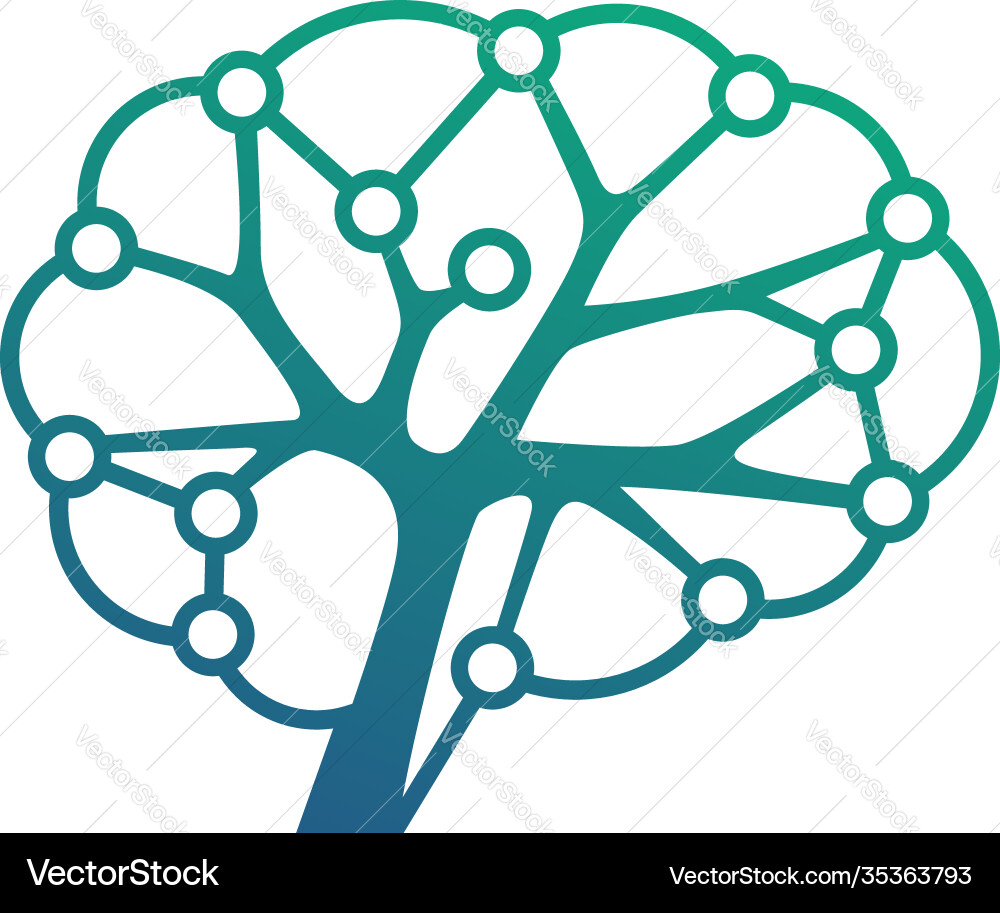 Creative brain logo design template Royalty Free Vector