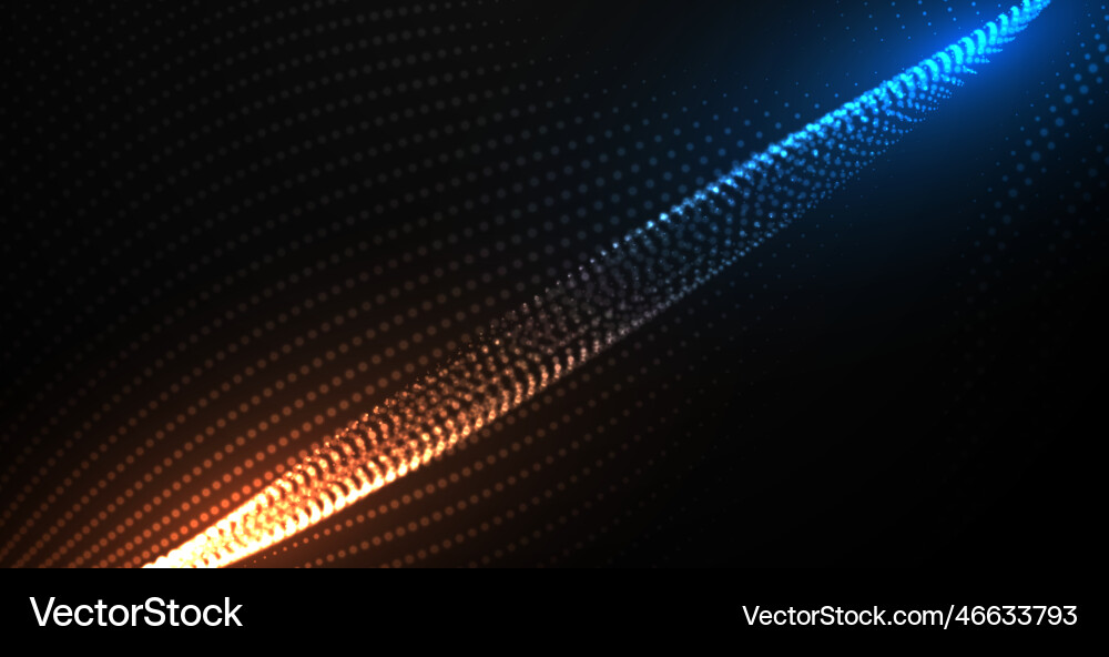 Digital flowing particles technology background Vector Image