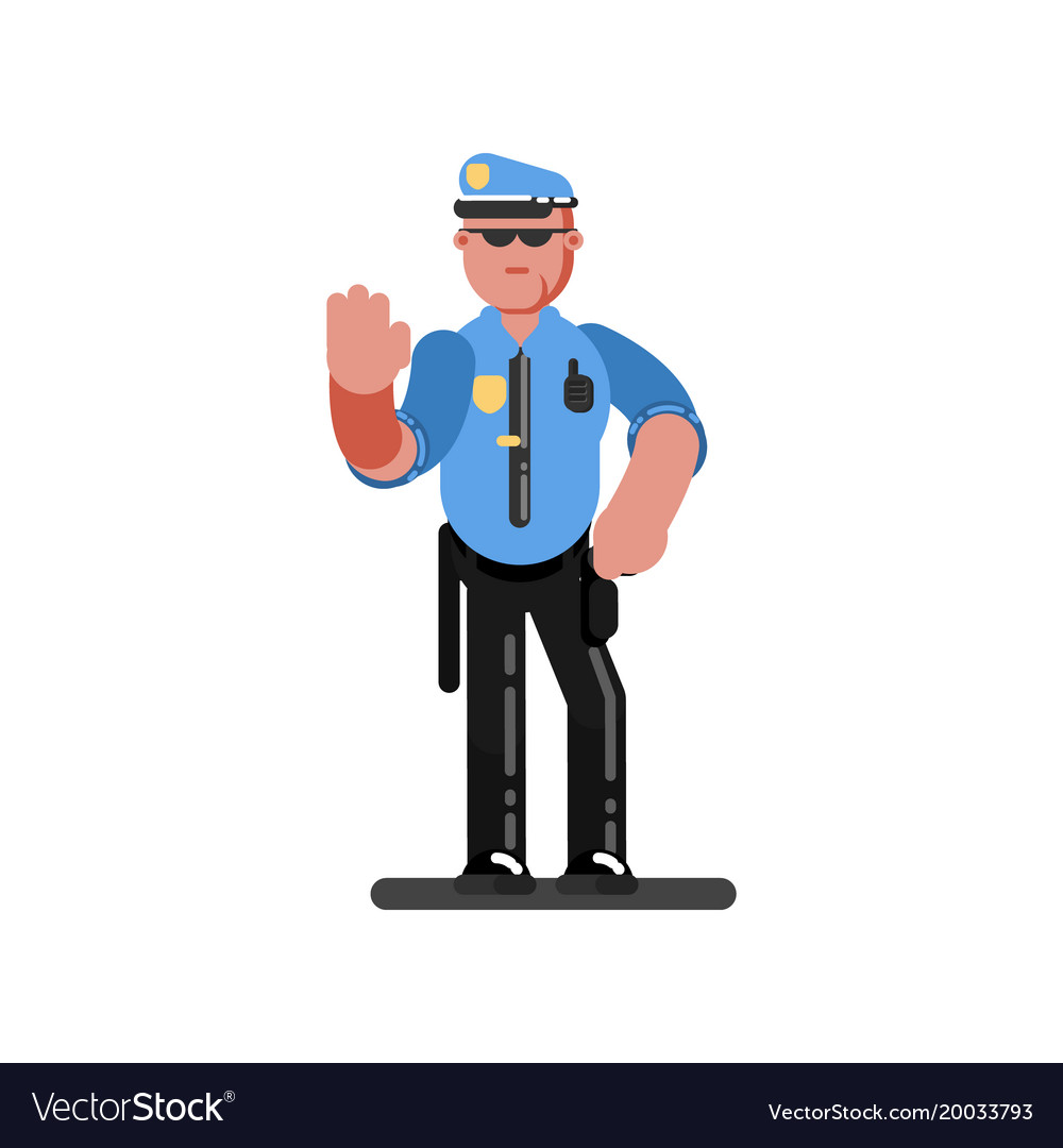 Police sketch officer Royalty Free Vector Image