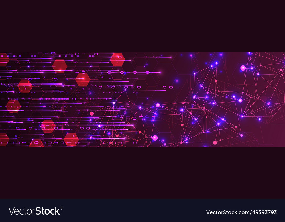 Technology background big data concept binary Vector Image