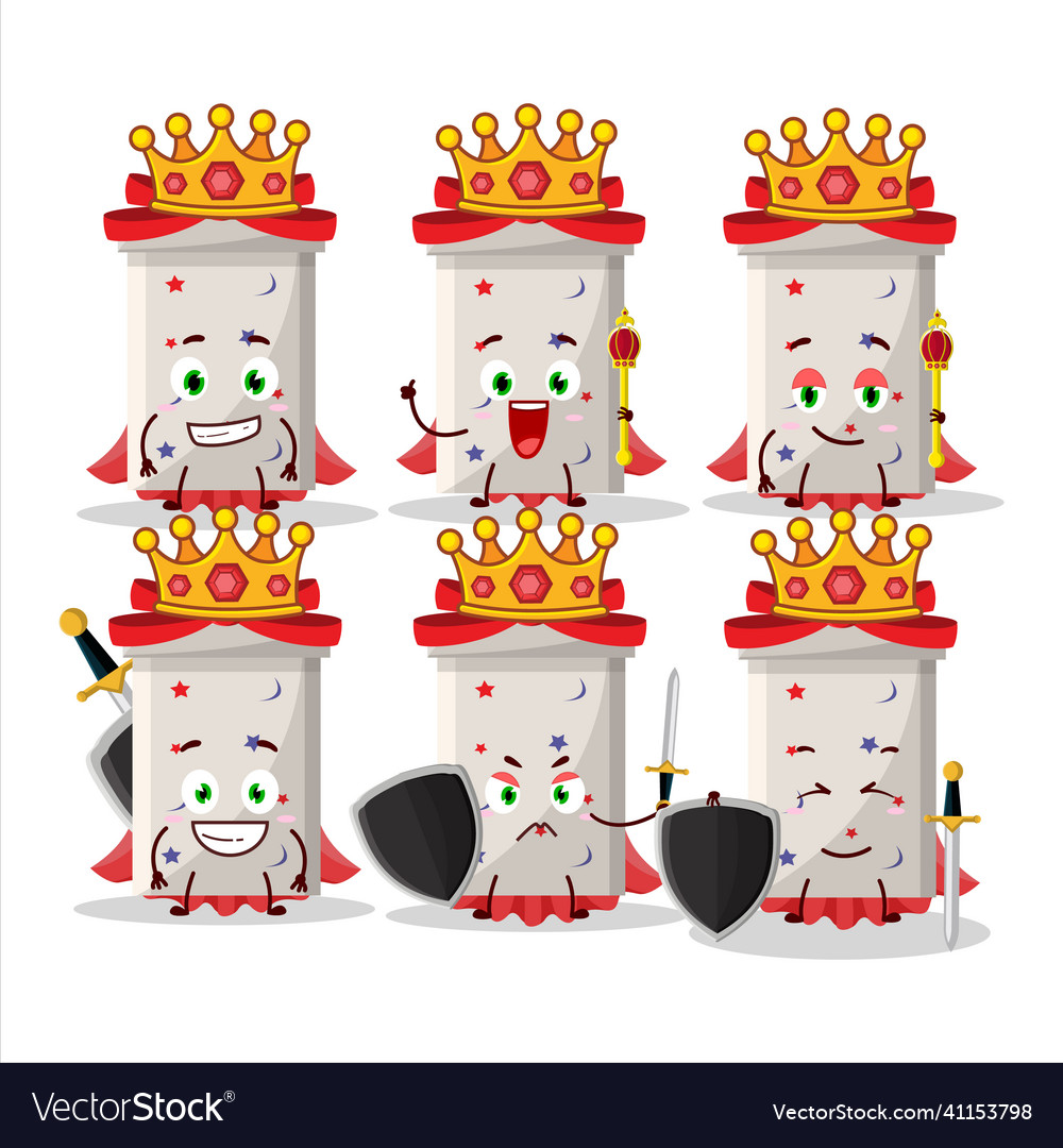 A charismatic king white long gift box cartoon