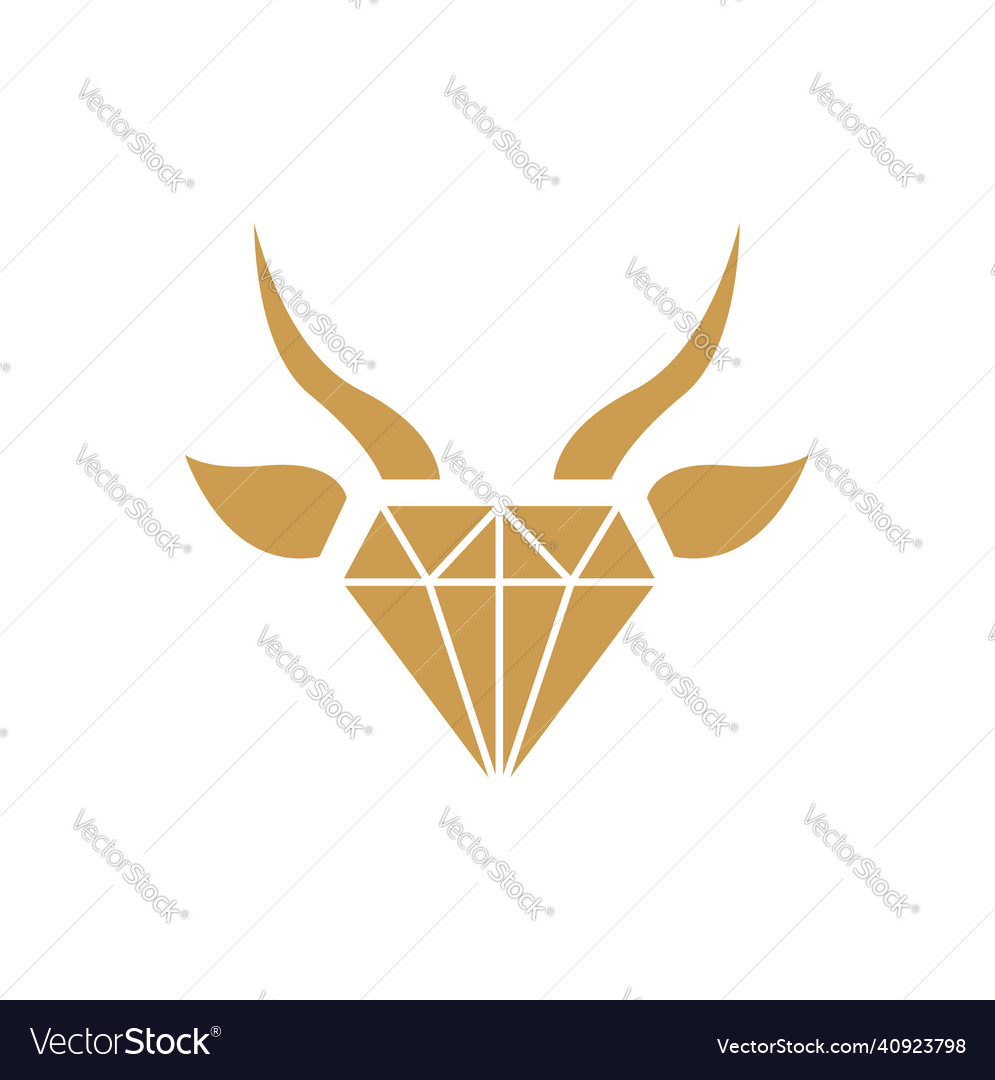 gold cow logo graphic design