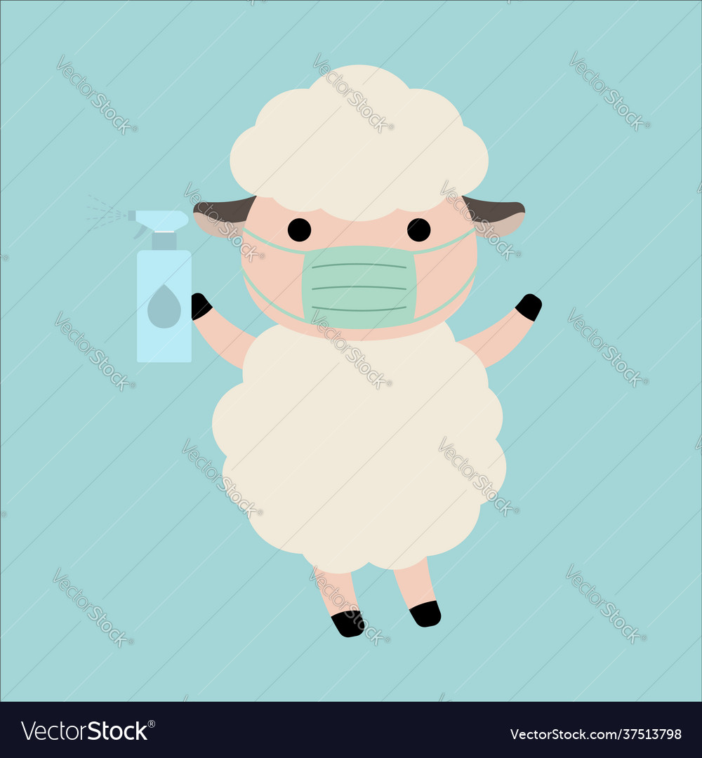 Isolated animal with mask