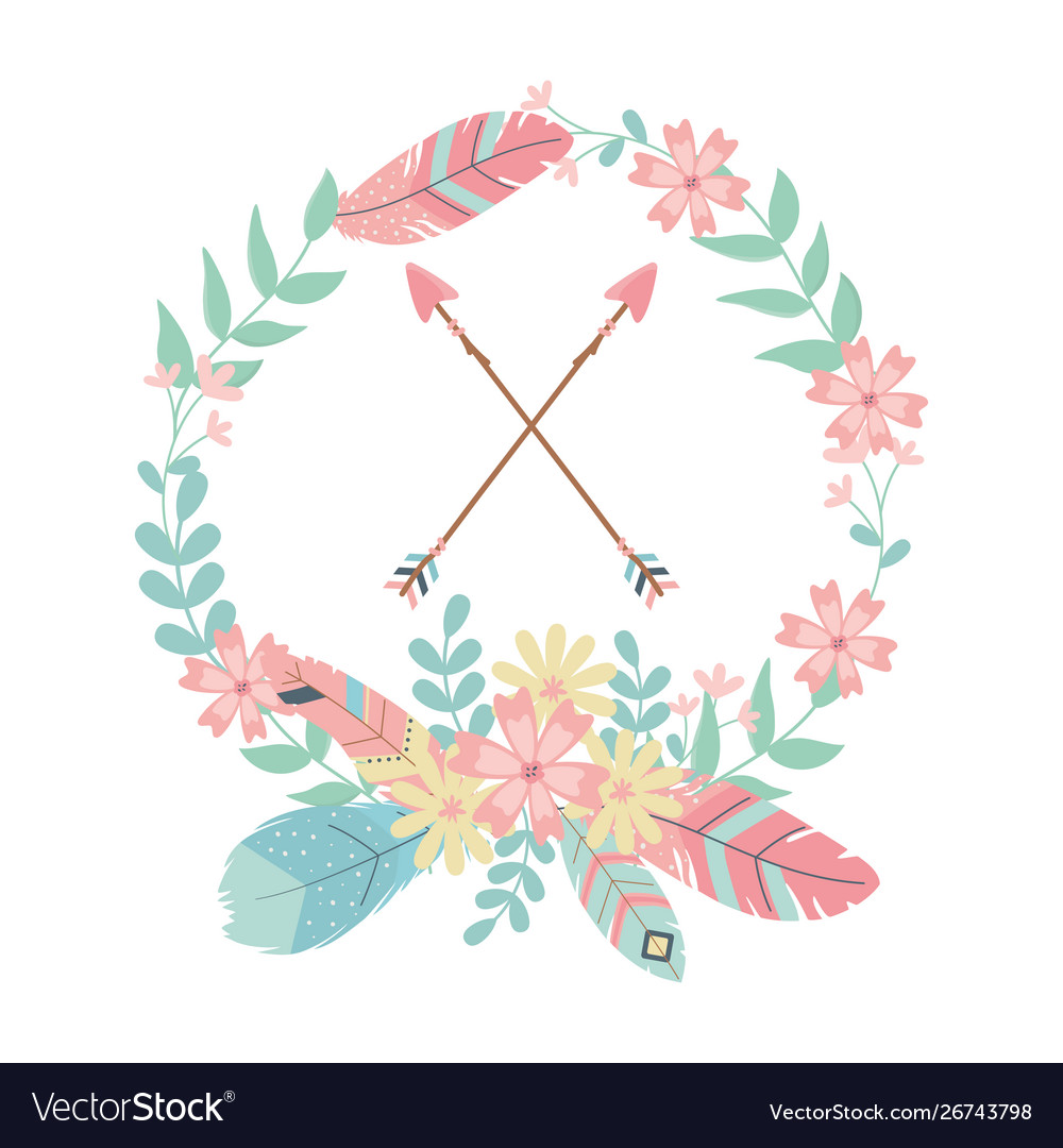 Isolated boho arrow design