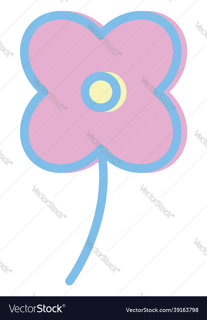 Pink buttercup flower on a white background Vector Image