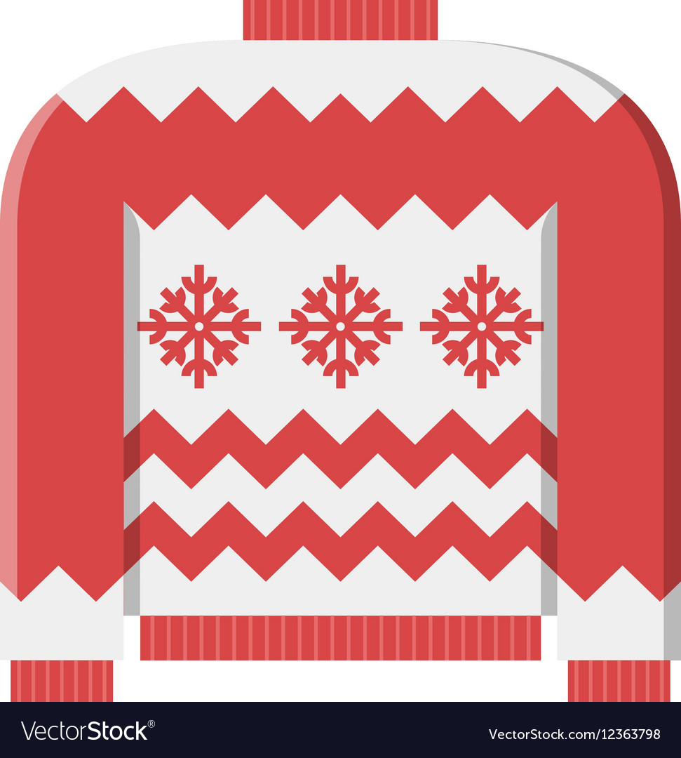 Red winter sweater