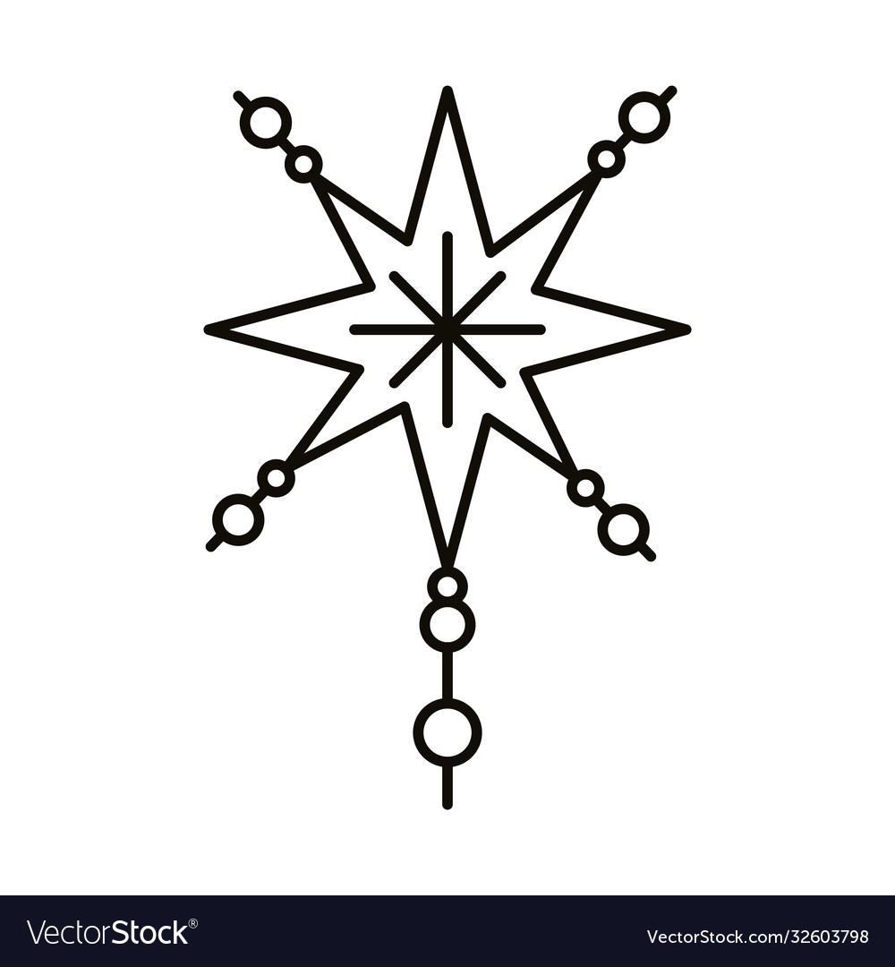 Star zodiac symbol line style icon Royalty Free Vector Image