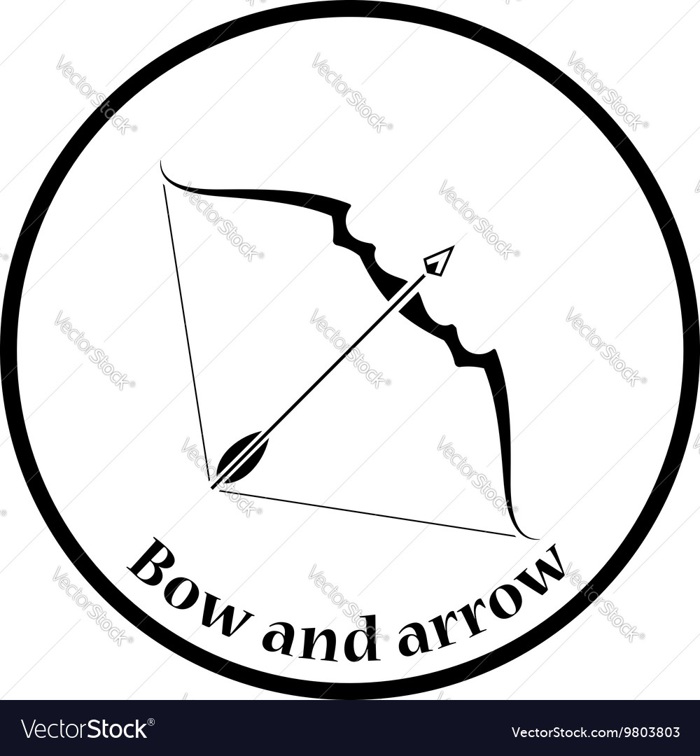 Bow and arrow icon Royalty Free Vector Image VectorStock