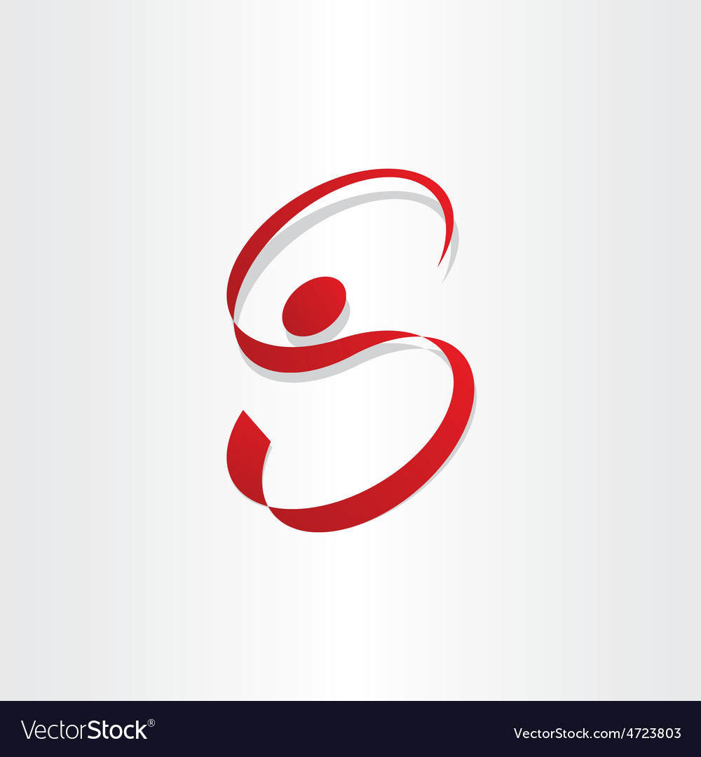 Letter S Man Stylized Symbol Royalty Free Vector Image