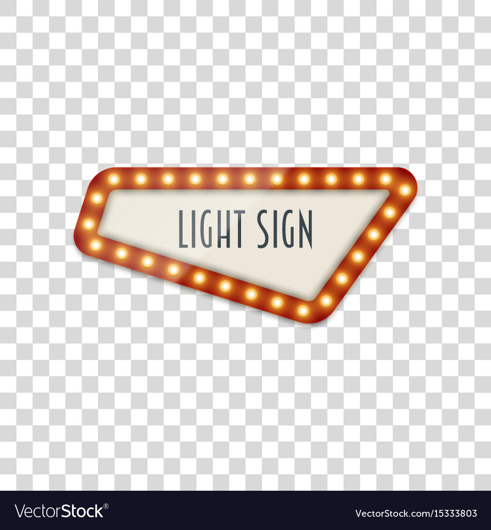 Light Realistic Retro Banner Template Royalty Free Vector