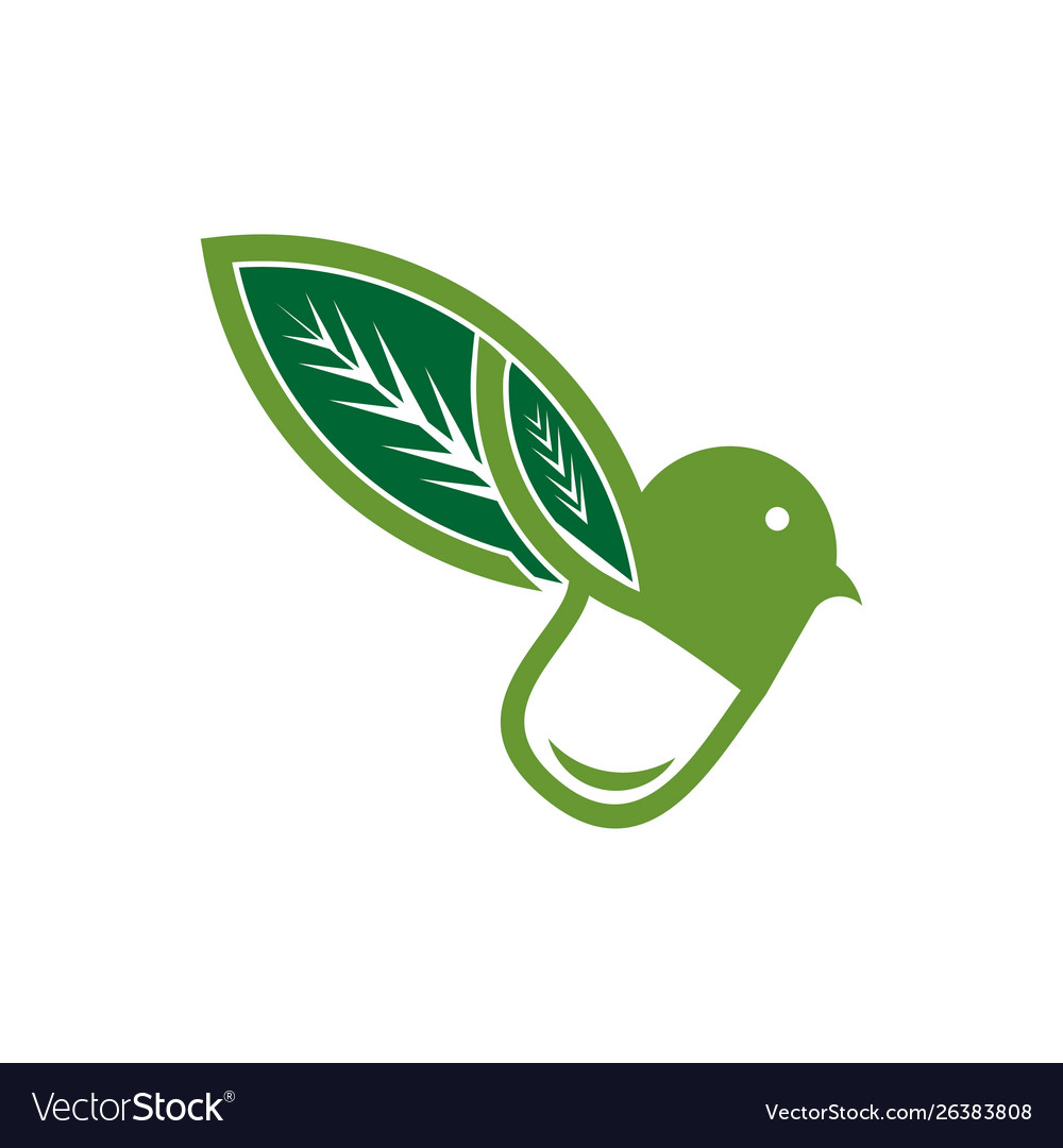 Vogel und Kapsel Logo Vorlage