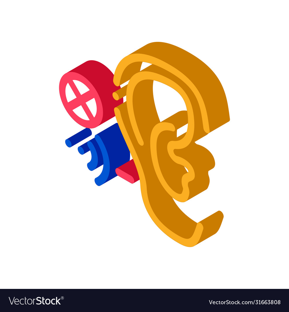 Hearing impairment isometric icon