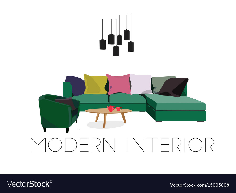 Interior design Royalty Free Vector Image - VectorStock