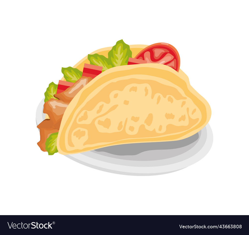 Taco food in plate