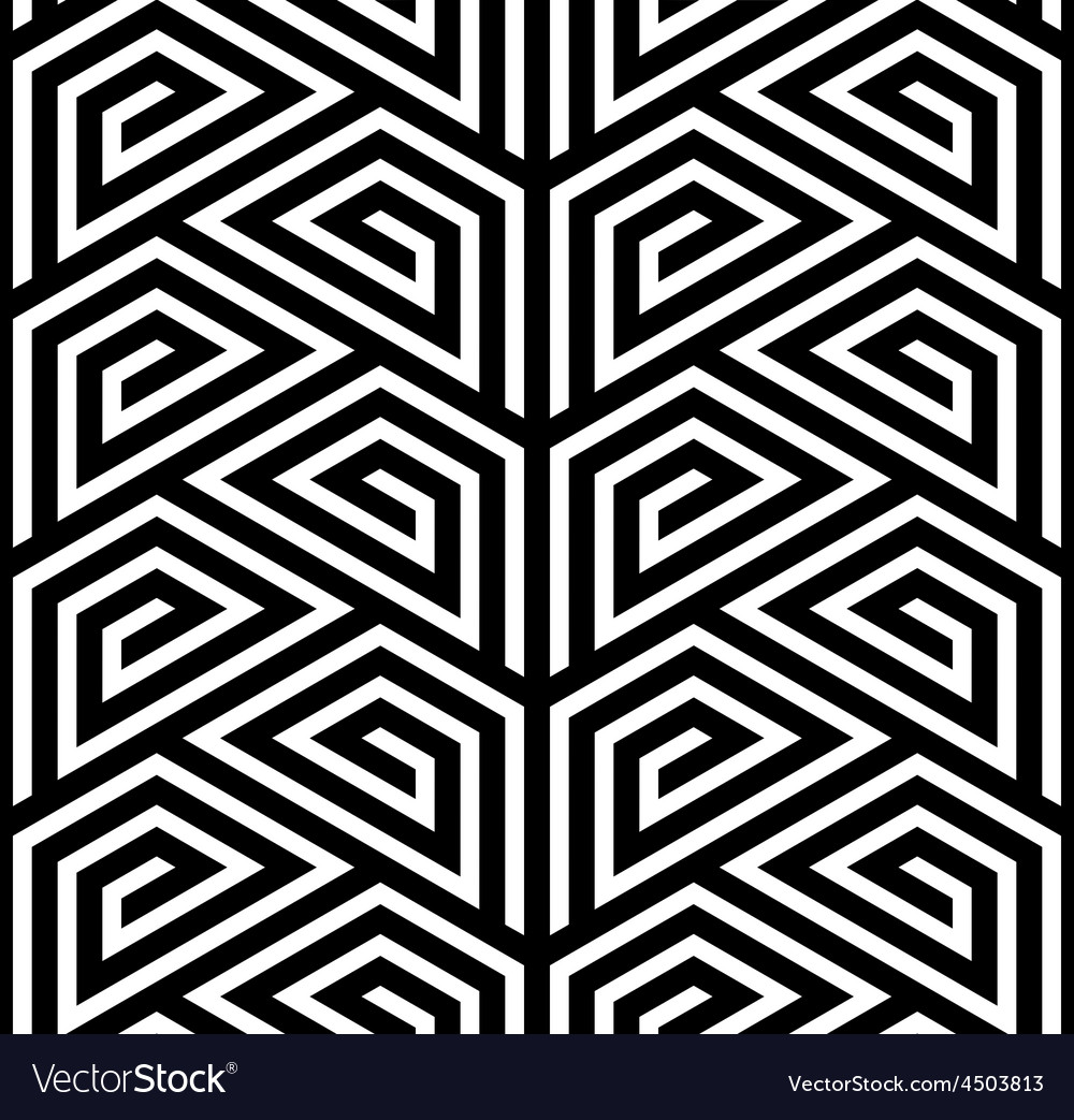 Abstract black and white zigzag seamless pattern