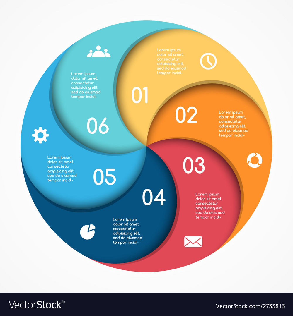 Circle infographic template for diagram business Vector Image