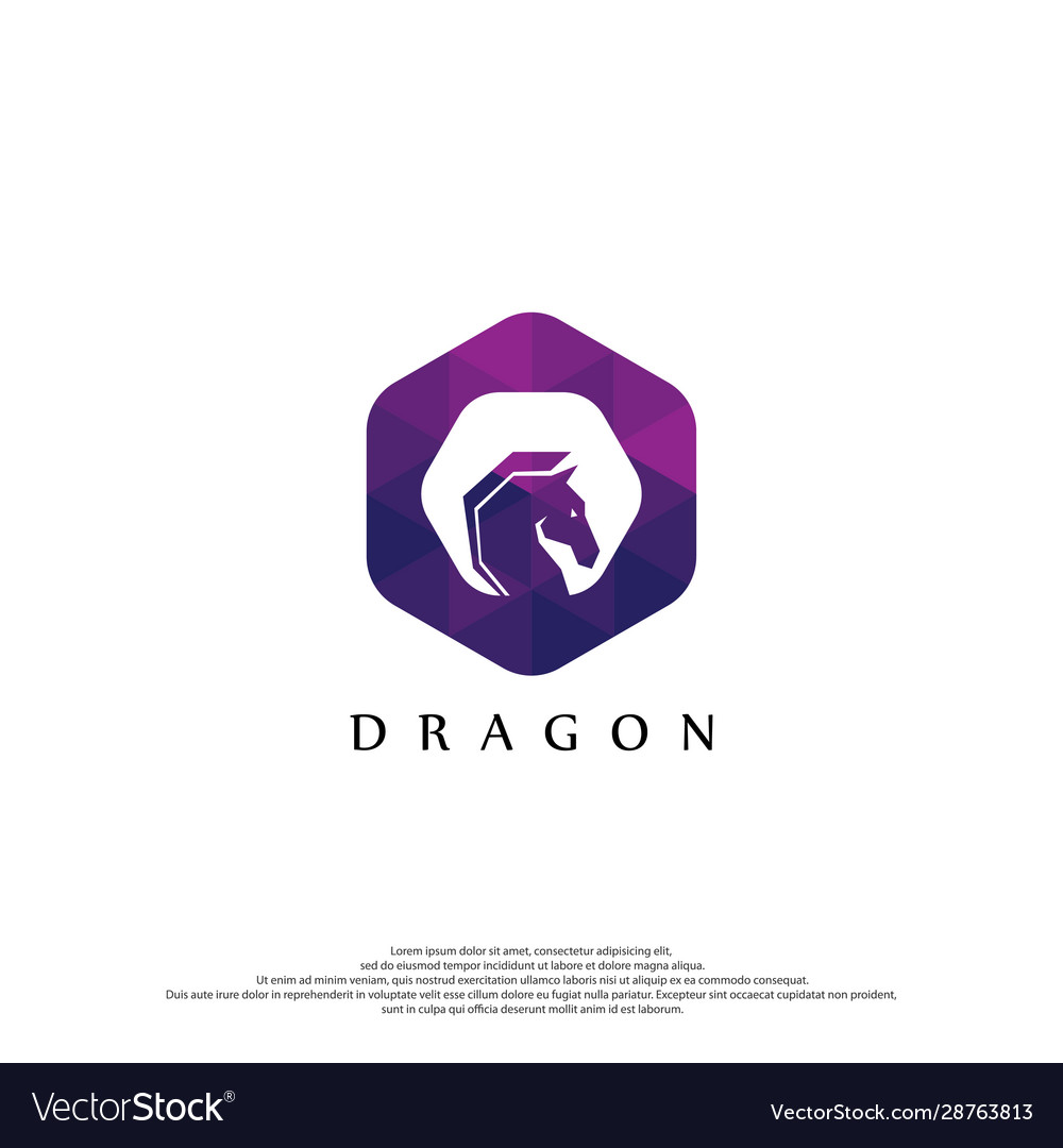 Dragon logo with polygonal style