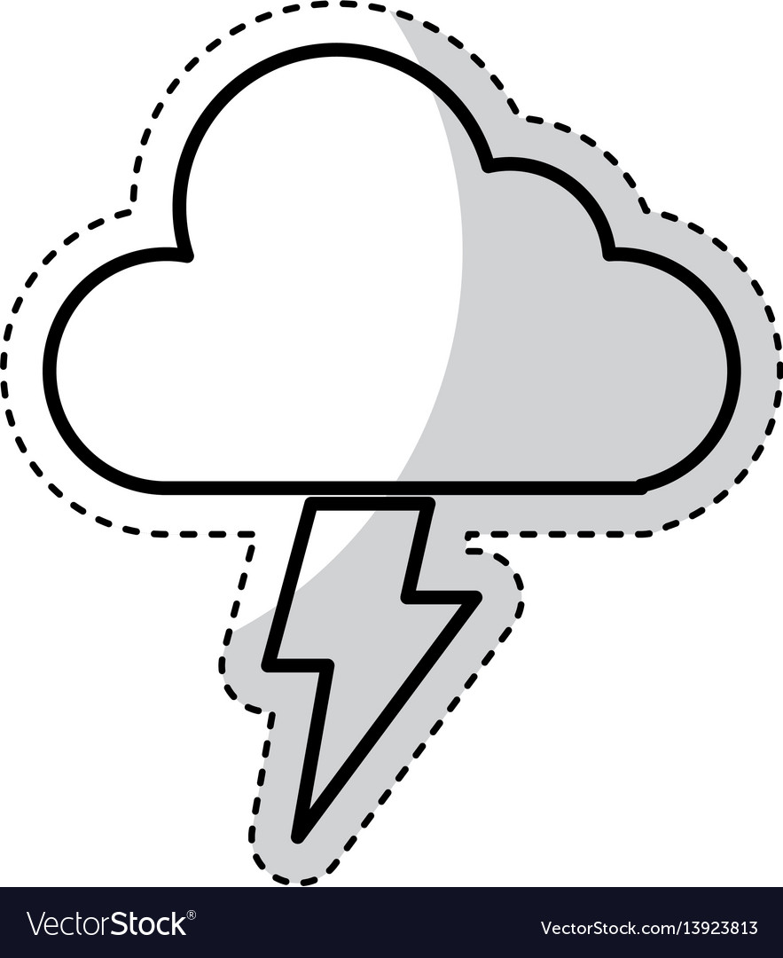 Electric storm weather isolated icon