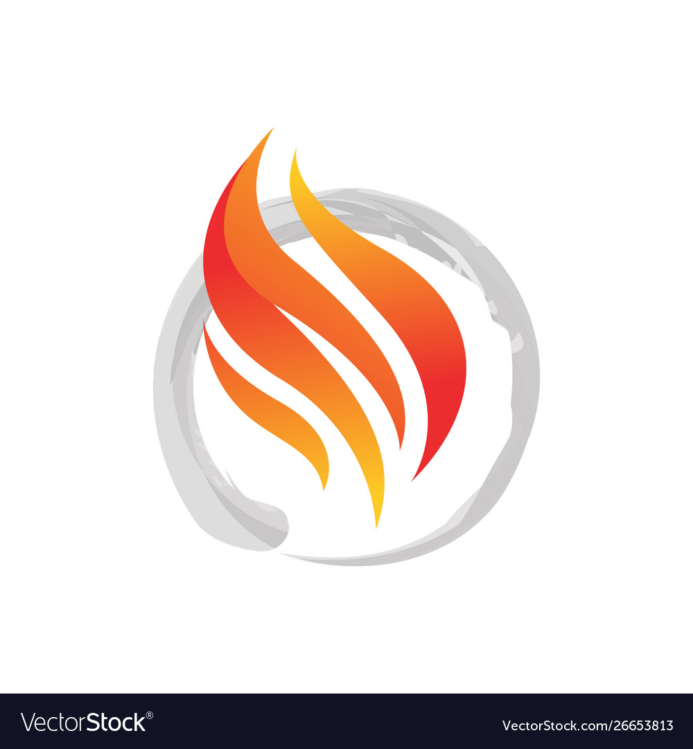 Fire flames icons logo design in white background